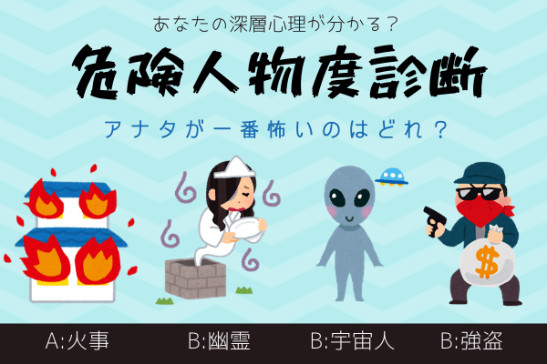 【性格診断】あなたは意外と…！？「危険人物度」診断！